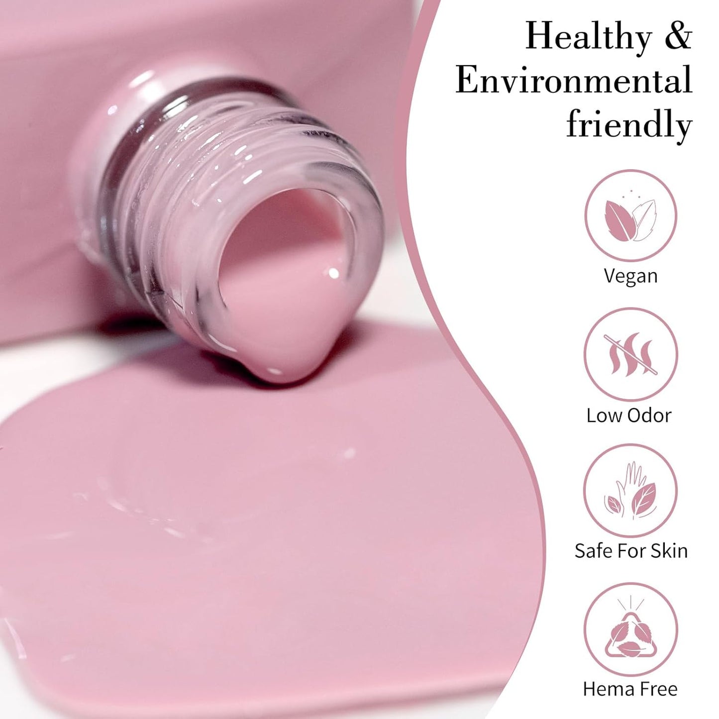 CANNI Soft Pink Jelly Gel Polish – 9ML Translucent Sheer Nude Soak-Off UV/LED Gel Nail Polish for DIY Manicure or Salon Use-Velvo Beauty