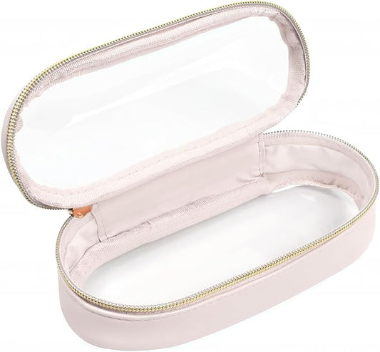 Clear Makeup Bag Small, TSA Approved Portable Toiletry Bag with Zipper Cosmetic Travel Bag Makeup Organizer Case Mini Makeup Pouch for Purse Car Organizer Bag for Women Men-Velvo Beauty
