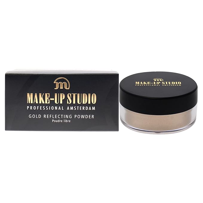 Professional Amsterdam Gold Reflecting Face And Body Powder Highlighter - Beautiful Subtle Highlight In An Instant - Incredible Shine - Ideal For Your Shoulders - Natural - 0.52 Oz-Velvo Beauty