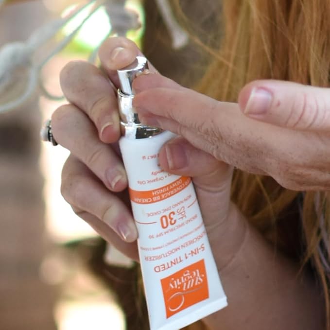 Suntegrity Tinted 5 in 1 Mineral Sunscreen for Face (SPF 30-2 oz) - Golden Light | BB Cream Moisturizer with Physical UVA/UVB Broad Spectrum Protection | Safe for Sensitive Skin-Velvo Beauty