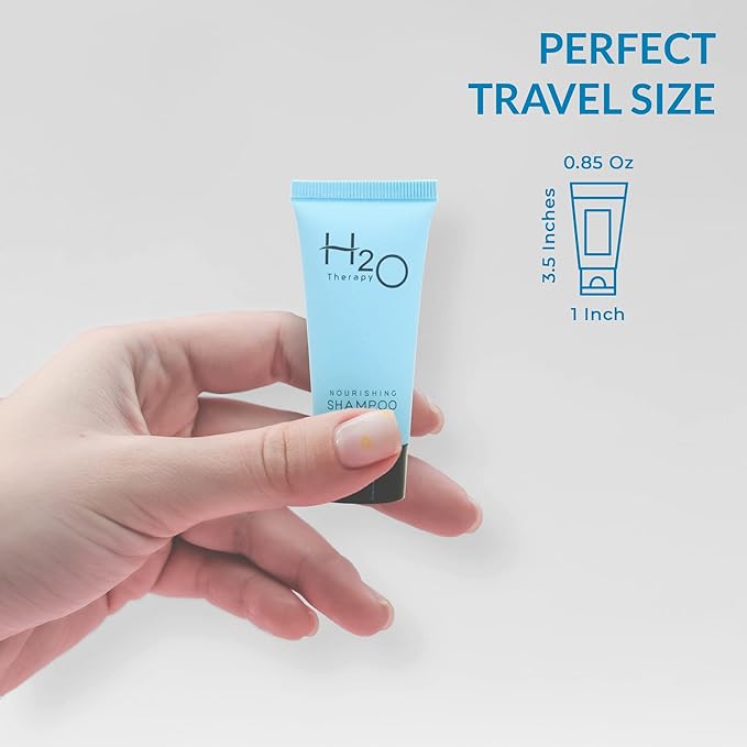 H2O Therapy Shampoo, Travel Size Hotel Hospitality, 0.85 oz (Case of 300)-Velvo Beauty