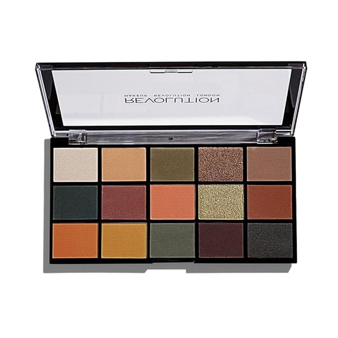 Makeup Revolution Reloaded Palette, Makeup Eyeshadow Palette, Includes 15 Shades, Lasts All Day Long, Vegan & Cruelty Free, Iconic Division, 16.5g-Velvo Beauty