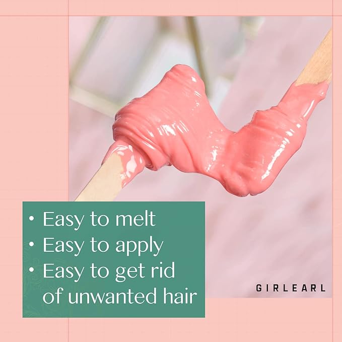 Hard Wax Beads, 1lb Wax Beans for Hair Removal Sensitive Skin with Rose Formula, Perfect for Full Body, Facial, Brazilian Bikini, and Legs at Home Wax Refill for Women Men (pink)-Velvo Beauty