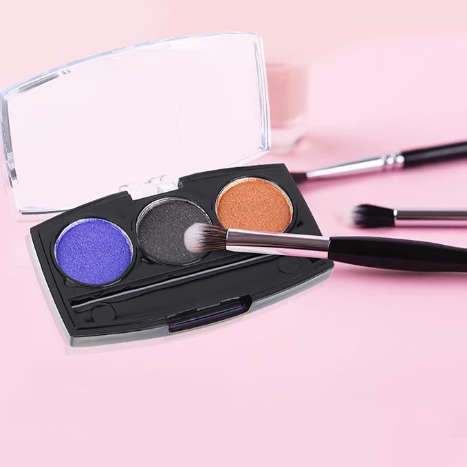 10Pcs Empty Magnetic Eyeshadow Palette Empty Eyeshadow Pans Containers Eyeshadow Palettes 3 Grids Makeup Pans Cosmetic Pans Eyeshadow Makeup Containers for Women Girls-Velvo Beauty