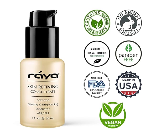 RAYA Skin Refining Concentrate (R-511) | Facial Serum for All Skin Types - Exfoliating, Pore-Minimizing & Complexion-Smoothing | Includes Vitamin C, Antioxidant, Anti Aging & Brightening Serum-Velvo Beauty