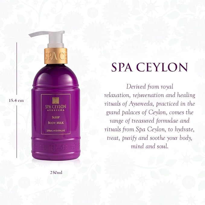 SPA CEYLON SLEEP Body Milk | Pure Lavender & Luxurious Fragrance | Nourishes & Treats Dryness | Suitable for all skin types-Velvo Beauty