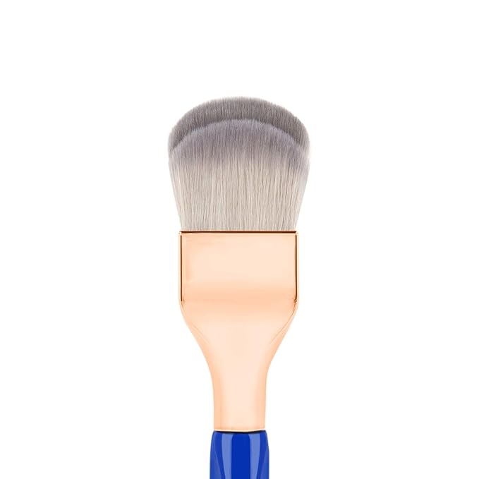 Bdellium Tools Professional Makeup Brush - Golden Triangle 952 Small Rounded Double Dome Blender - With All Vegan and Soft Synthetic Fibers, For Application & Blending (Blue, 1pc)-Velvo Beauty