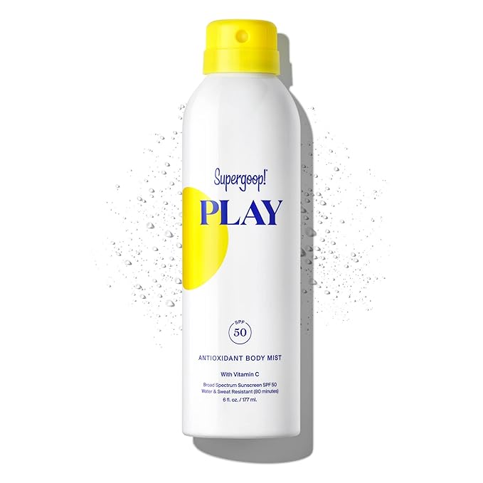 Supergoop! PLAY Antioxidant Body Mist w/Vitamin C - 6 fl oz - SPF 50 PA++++ Broad Spectrum Sunscreen - Body Spray - Great for Active Days-Velvo Beauty