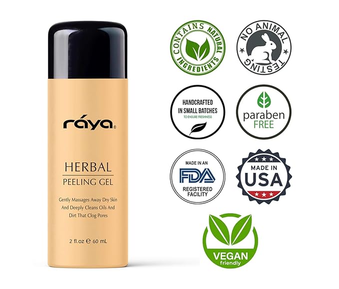 RAYA Herbal Facial Peeling Gel (110) | Gentle and Soft Exfoliator for Oily Skin | Helps Minimize Pores and Brighten Complexion-Velvo Beauty