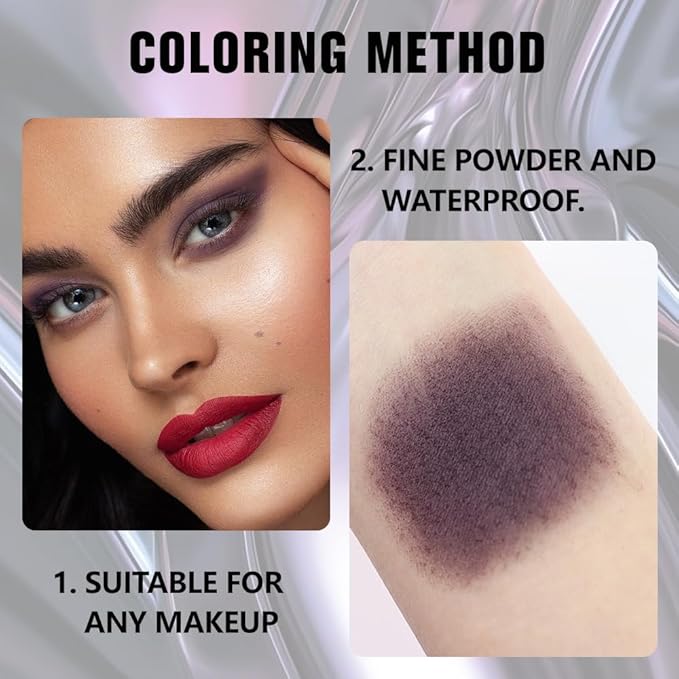Buildable Matte Eyeshadow Makeup Palette Single - Smokey Plum Shades | Creamy Pressed Powder for Easy Blending | Mini Travel Palette for Women | Everyday Natural Eye Makeup-Velvo Beauty
