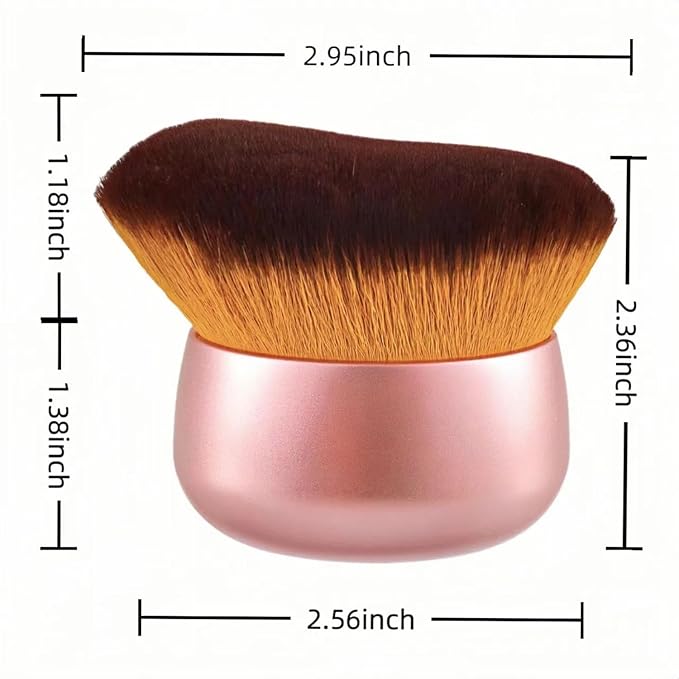 Blend & Blur 75mm Body Kabuki Brush - For Self Tanner, Body Bronzer & Foundation | Face/Back Multitool | Wet/Dry Use (Rose Gold)-Velvo Beauty