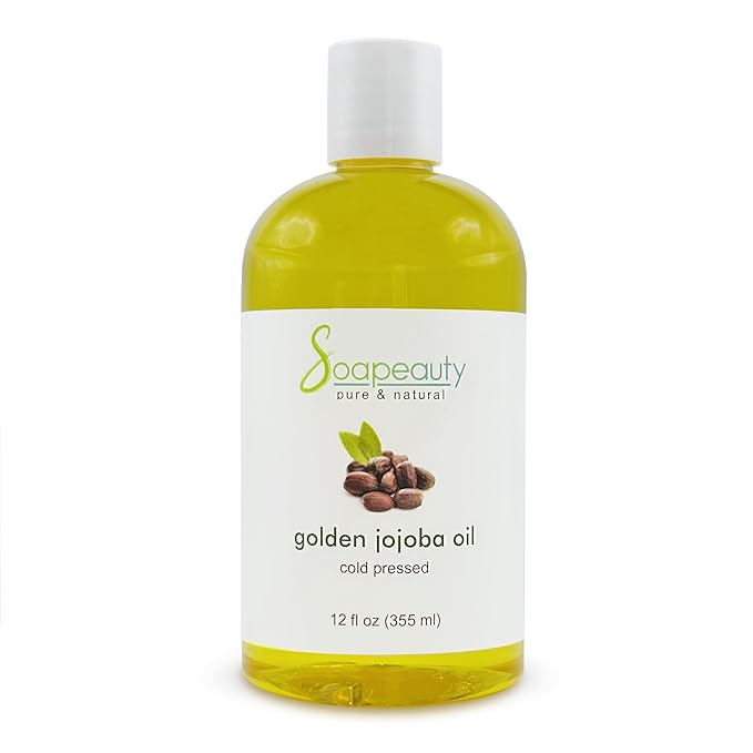 Soapeauty Golden Jojoba Oil | 100% Pure & Natural | Unrefined, Cold Pressed, Hexane Free | Moisturizing Oil for Skin, Face, Hair & Nails | 12 fl oz-Velvo Beauty