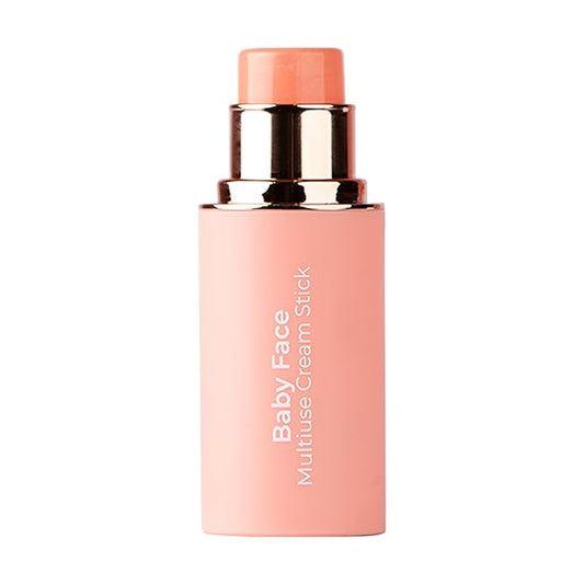 MCoBeauty Baby Face Multi-Use Cream Stick, Kitty Coral Pearl Shade, Silky Smooth, Buildable Blush for Eyes, Lips & Cheeks, Vegan, Cruelty Free Cosmetics-Velvo Beauty