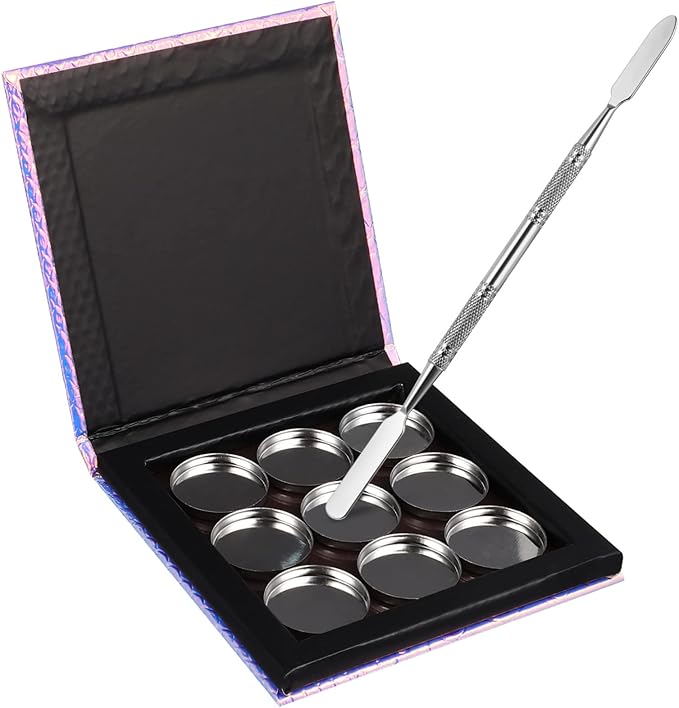 1 Set Empty Makeup Tray Magnetic Makeup Pan Magnetic Palette Empty Cosmetics Palette Empty Eyeshadow Holder Make up Palette Paper Eye Shadow Travel Blush Powder-Velvo Beauty