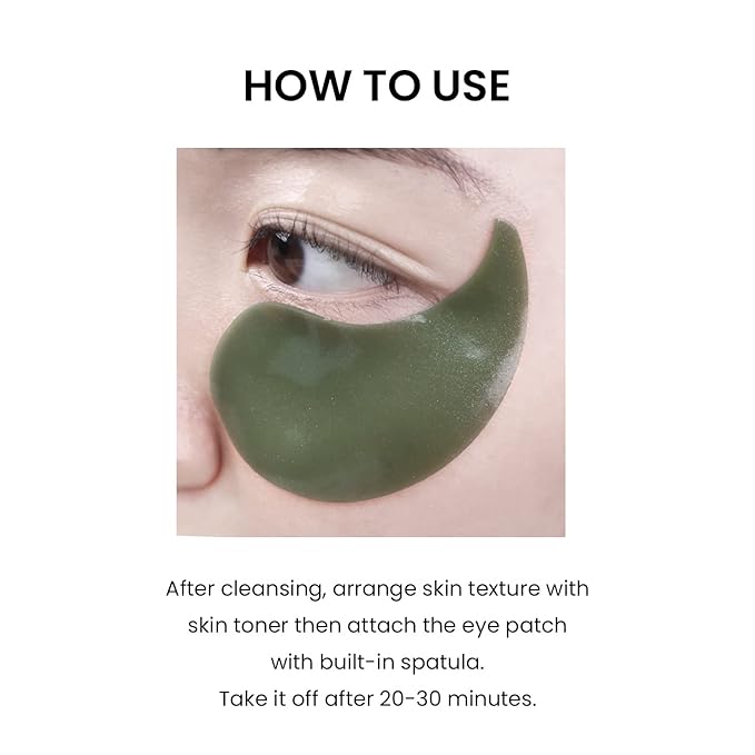 HEIMISH Matcha Biome Hydrogel Eye Patch (60ea) | Eye Patch for Swollen Eyes and Wrinkles | Matcha, flawless skin, Calming, for Swollen Eyes, Antioxidant, Soothing, Vitamins, Kbeauty-Velvo Beauty