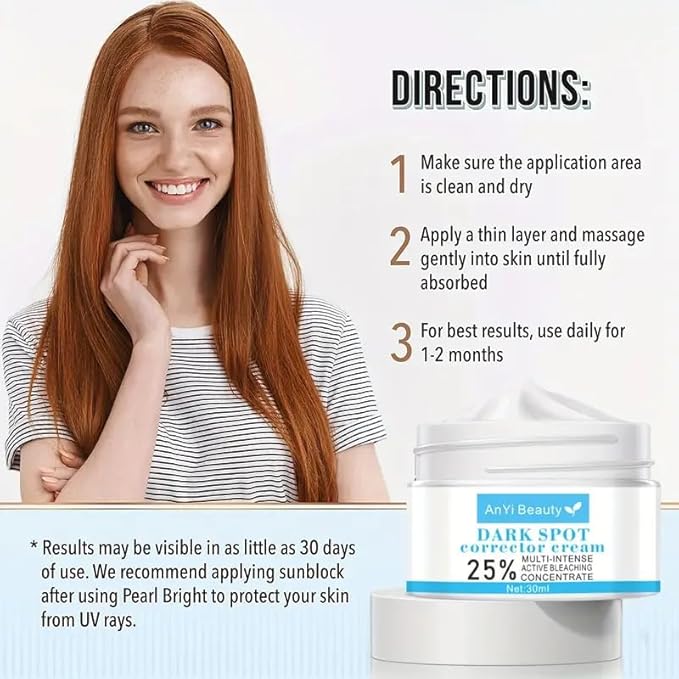 Cream for Correcting Dark Spots: Face, Body, and Sensitive Areas, Promoting Youthful Skin for Both Women and Men (1oz)-Velvo Beauty