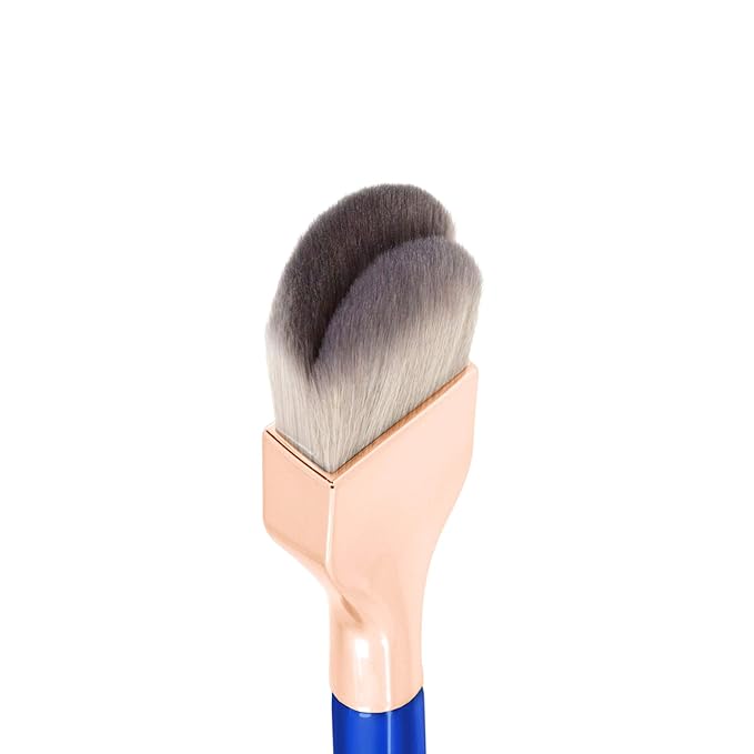 Bdellium Tools Professional Makeup Brush - Golden Triangle 952 Small Rounded Double Dome Blender - With All Vegan and Soft Synthetic Fibers, For Application & Blending (Blue, 1pc)-Velvo Beauty