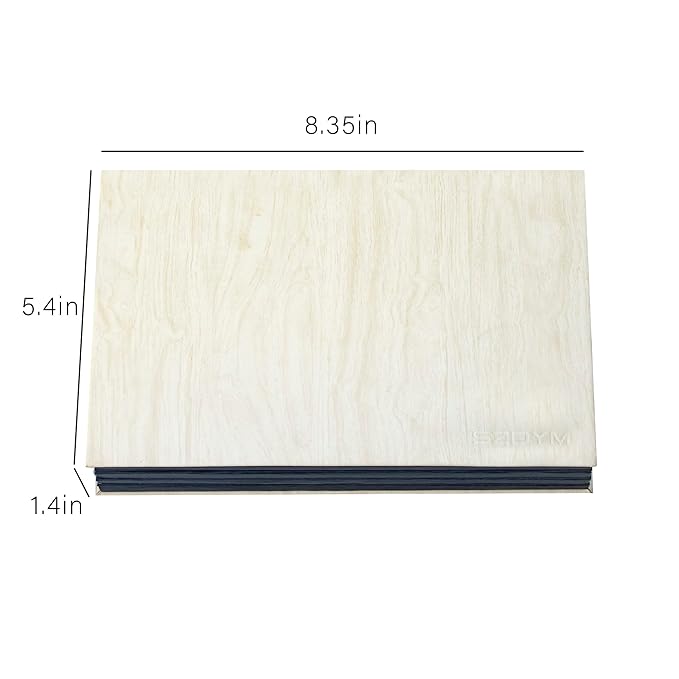 Strong 4-layers Empty magnetic palette book palette(White wood grain)+1pcs Makeup Depotting Spatula+50pcs Round Metal Stickers+50pcs Square Metal Stickers-Velvo Beauty