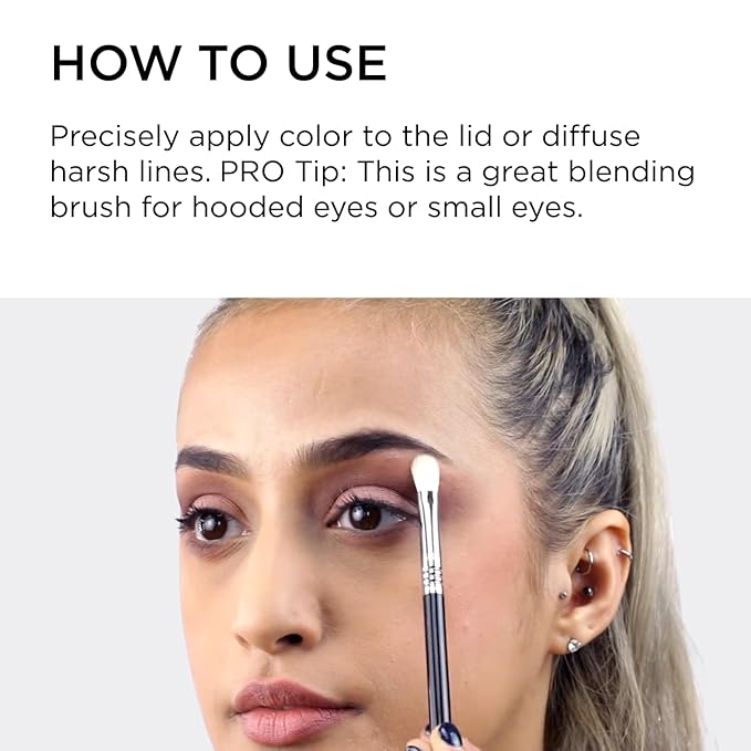 Sigma Beauty Professional E27 Detail Eyeshadow Blending Brush – Eyeshadow Application and Blending Brush - Apply Pigment and Blend Harsh Lines for a Well Blended Effect (1 Brush)-Velvo Beauty