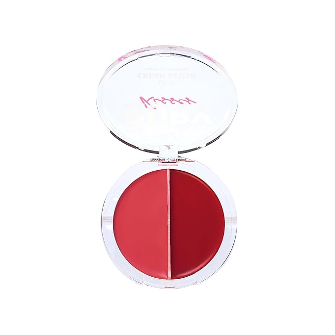 Ruby Kisses Duo Cream Blush, Smooth, Natural-Looking, Long-Lasting Face Makeup Blush for Cheeks, Lips, and Eyes, Buildable and Blendable, Infused with Green Tea, Aloe Vera Extract, and Hyaluronic Acid-Velvo Beauty