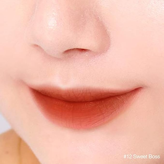 BBIA Last Velvet Lip Tint - Soft & Creamy Matte Finish Lip Stain, Blur Effect with Velvety Texture, Long-Lasting, High Pigment, Lightweight, Non-Drying, Korean Lip Makeup (12 SWEET BOSS)-Velvo Beauty