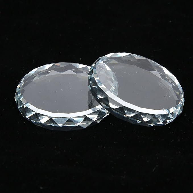 2Pcs Nail Art Palettes, Manicures DIY Color Mixing Toning Glass False Eyelash Glue Hold Tools Beauty Makeup Glass Pallet-Velvo Beauty