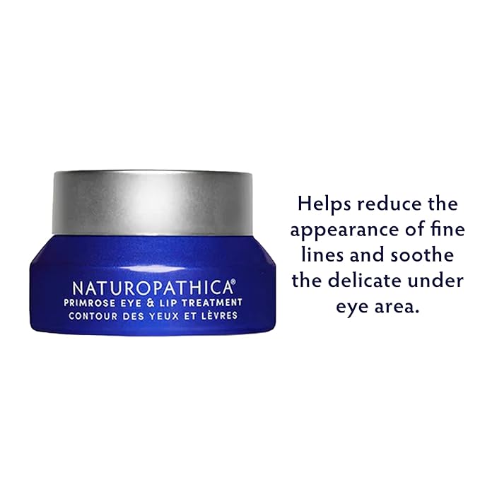 Naturopathica Primrose Eye & Lip Treatment, Wrinkle Remedy and Daily Lip & Eye Cream with Acai Fruit Oil for All Skin Types, 0.5 fl oz (15 ml)-Velvo Beauty