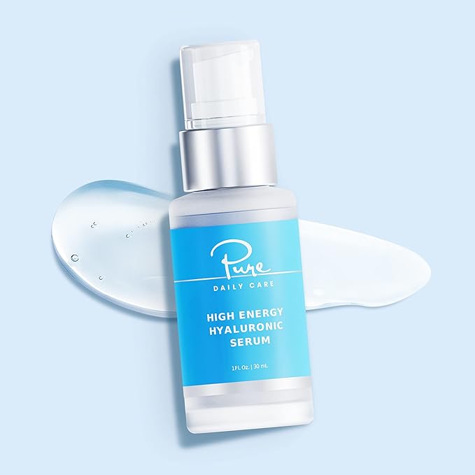 Pure Daily Care High Energy Hyaluronic Serum (1oz) - Hydrating Clinical Grade Hyaluronic Acid Serum-Velvo Beauty