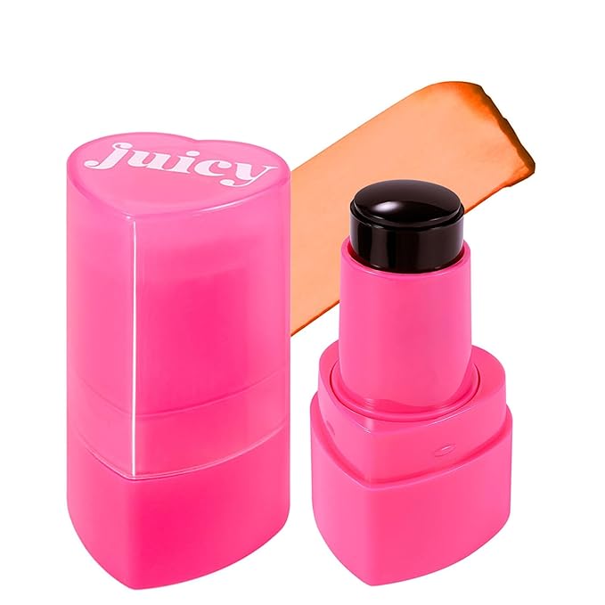 Water Jelly Tint Blush, 3-In-1 Multi-Use Blush Cream Blush Stick for Eyes, Cheeks & Lips, Hydrating & Bouncy Jelly Texture, Blends Perfect for Skin Portable Multipurpose Long Lasting Waterproof(05, s)-Velvo Beauty