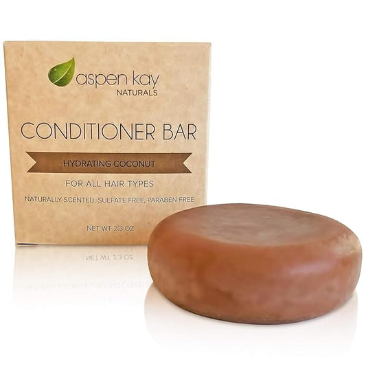 Coconut & Argan Oil Conditioner Bar, Deep Moisturizing for Dry Damaged Hair. Hydrating & Nourishing Solid Conditioner for Curly, Coily & Color Treated Hair, Vegan & Sulfate free, USA Made. 2.3 oz.-Velvo Beauty
