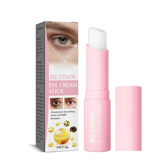 Retinol Eye Stick with Vitamin C Eye Cream for Dark Circle and Puffiness, Brightening Eye Balm Reduces Fine Lines and Bags in 4 Weeks-Velvo Beauty