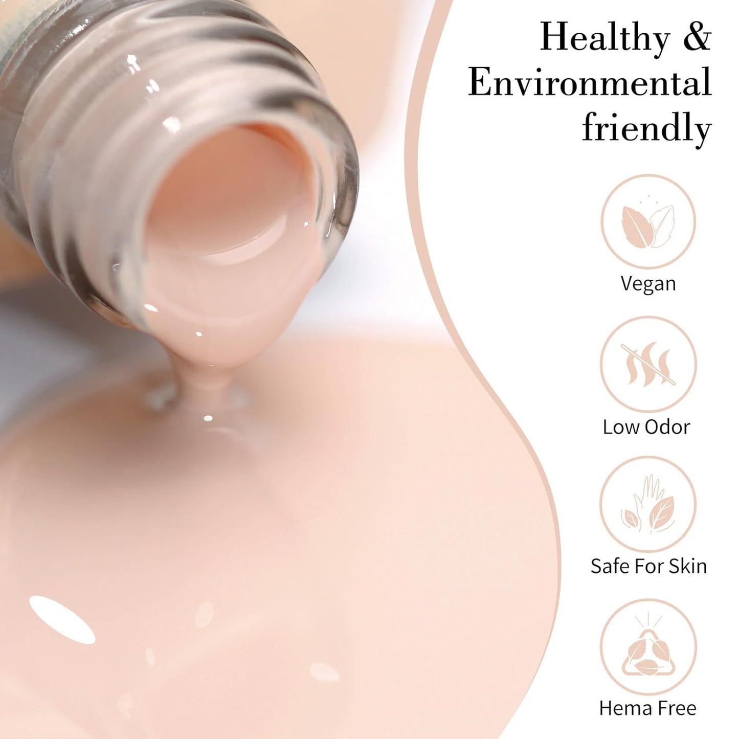 CANNI Nude Pink Gel Nail Polish – 0.3oz Sheer Skin Tone Color, Glossy Soak-Off UV/LED Nail Gel for Natural French Manicure, DIY & Salon Use-Velvo Beauty