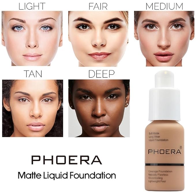 2 Pack PHOERA Foundation,Matte Oil Control Concealer Foundation Cream,PHOERA Long Lasting Waterproof Matte Liquid Foundation for Women Girls (102 Nude)-Velvo Beauty