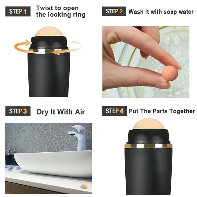 103 PCS Volcanic Roller Oily Skin Oil Control On The Go Volcanic Face Roller Oil Absorbing Volcanic Roller with Oil Blotting Sheet Paper for Oily Skin Care Oil Control Film Tissues (Type2)-Velvo Beauty