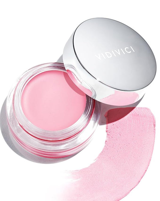 VIDIVICI Millennial Glow Cream Blush 04 Peony Milk - Creamy Face Cheek Blusher for Smooth & Silky Skin - Soft Satin Finish with Natural Color - For Fair to Light Skin Tone, 0.21 oz.-Velvo Beauty