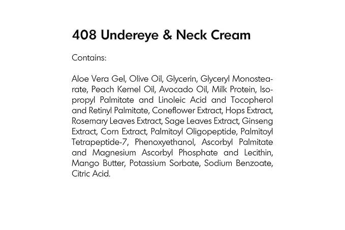 Raya Under-Eye & Neck Cream (408) - Revitalizing Anti-Aging Treatment for Eye Area & Neck, Tighten, Lift, Firm, Effectively Reduces Lines & Wrinkles, Expertly Formulated for Effective Neck Tightening-Velvo Beauty