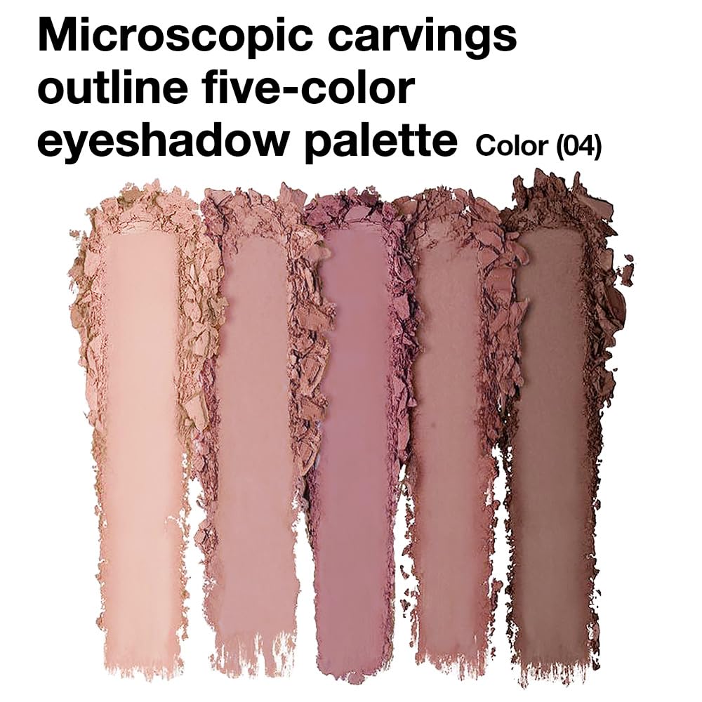 5 Color Eye Shadow Palette Makeup, Nude Coffee Pink Brown Dark Brown, Velvety Matte Finish, Highly Pigmented Make up Eyeshadow Palette, Long Lasting Waterproof, Neutral Daily Eye Makeup 04#-Velvo Beauty