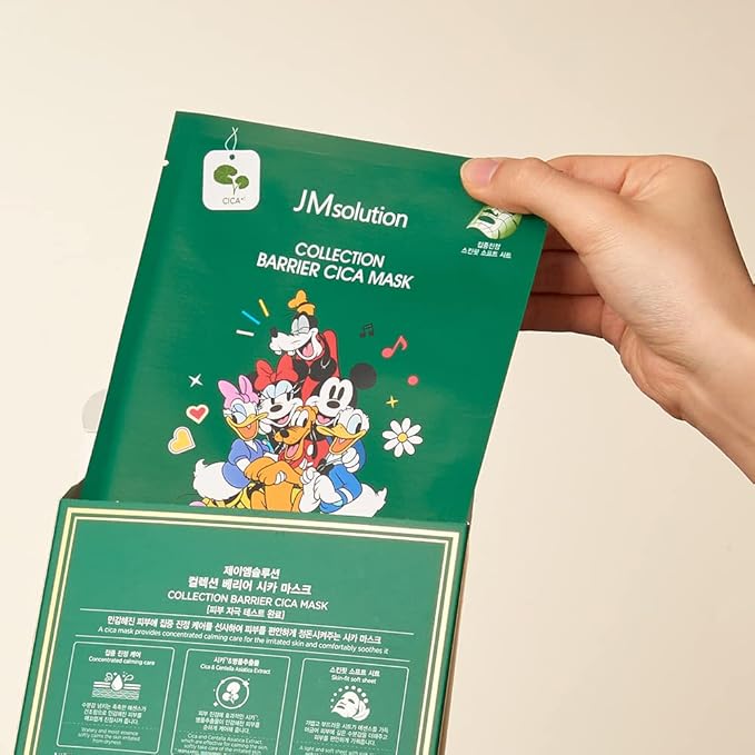 JMsolution Disney Collection Barrier- CICA Calming Mask Sheet-Korean Skin care facial mask -10EA-Velvo Beauty