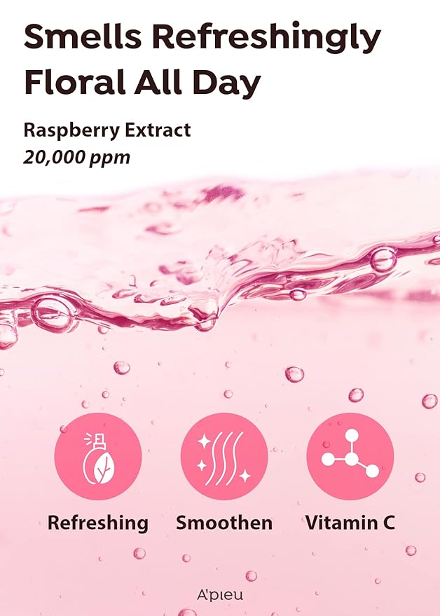 A'PIEU RASPBERRY VINEGAR HAIR MIST (3.55 fl oz) Scalp Hair Care Mist, Hair Perfume, Frizz-free, Refreshing Floral Scent All Day, Non-sticky-Velvo Beauty