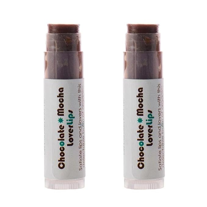 Living Libations - Organic 'Chocolate Mocha Lover Lips' Lip Balm | Natural, Wildcrafted Clean Beauty (2-pack)-Velvo Beauty