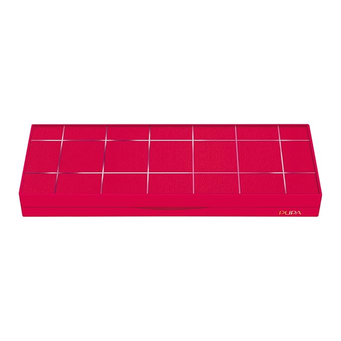 Pupa Milano Pupart S Makeup Palette, 003 Red, 0.4 oz - Versatile Makeup Kit - Blush for Cheeks - Eyeshadow - Lip Gloss - Lip Cream - Face Makeup-Velvo Beauty