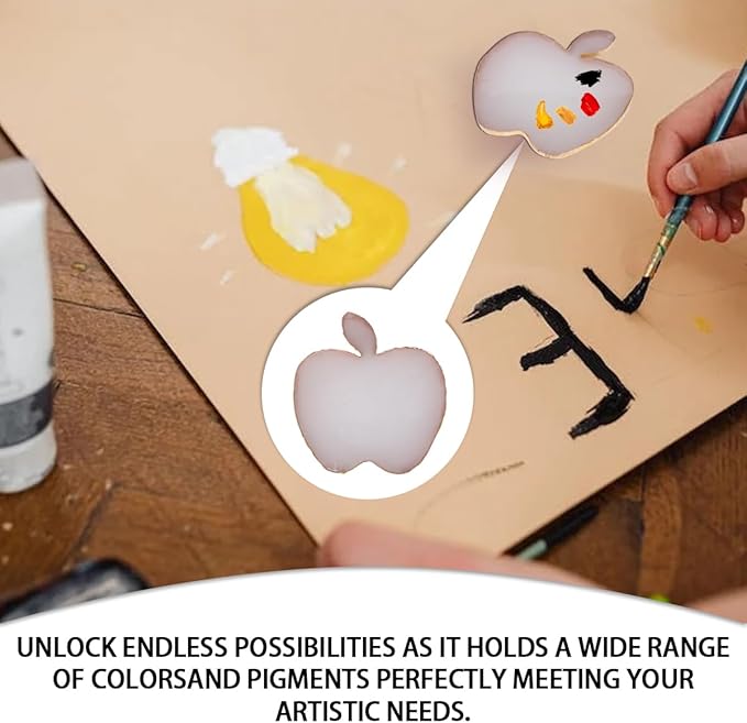 Nail Polish Palette, 2Pcs Resin Nail Art Palette, Nail Painting Mixed Color Palettes, Gold Edge Makeup Mixing Tray, Nail Supplies For Nail Techs, Nail Art Display Board(Apples)-Velvo Beauty