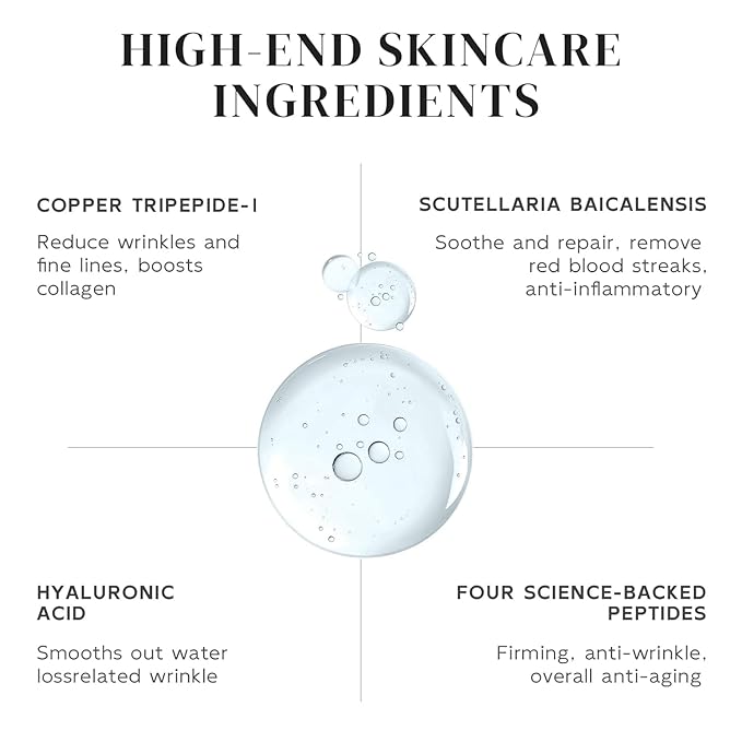 Copper Peptides Serum for Face - Peptides Collagen Renewal & Anti-Aging Serum - GHK-Cu, EGF, Hyaluronic Acid,Collagen - Anti Wrinkle, Firming, Moisturizing-Korean Skin Care,25mL/0.88 Fl Oz-Velvo Beauty