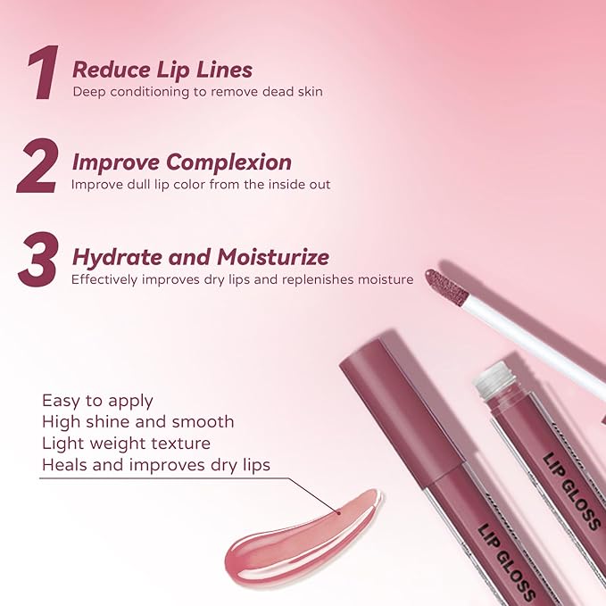 Dual-Ended Peel Off Lip Stain Liner, Long Lasting Waterproof Peel Off Lip Liner Tattoo with Nourishing Clear Gloss Combo Set, Transfer-Proof Non-Stick Cup Shiny Lips Tint Lipstick Makeup07-Velvo Beauty