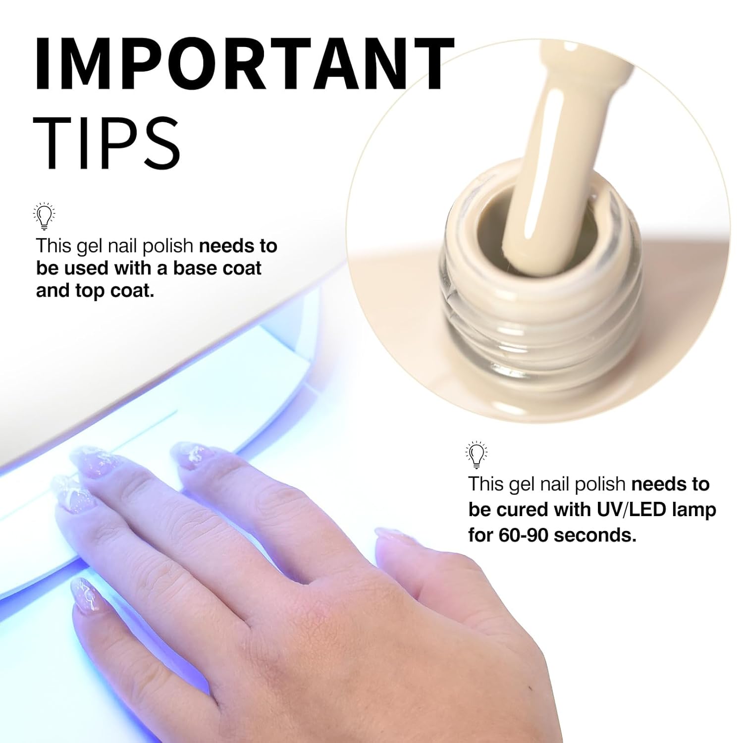 CANNI Nude Color Gel Polish, 1Pcs Albescent White Nude High Gloss Soak Off U V Gel Nail French Nail Manicure Salon DIY-Velvo Beauty