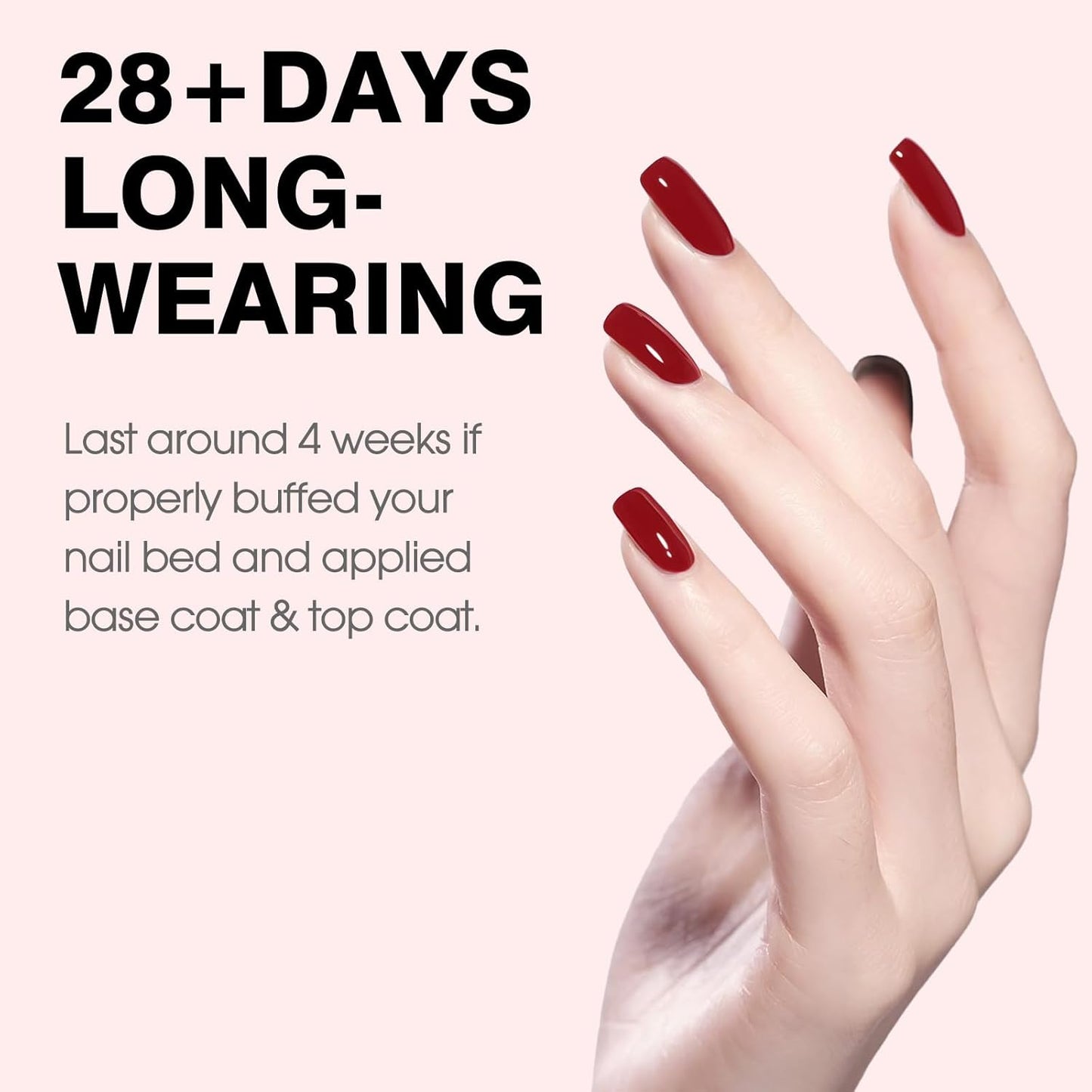 CANNI Red Gel Polish, 1Pcs Deep Dark Red Color Nail Polish Gel High Gloss Soak Off UV French Nail Manicure Salon DIY-Velvo Beauty