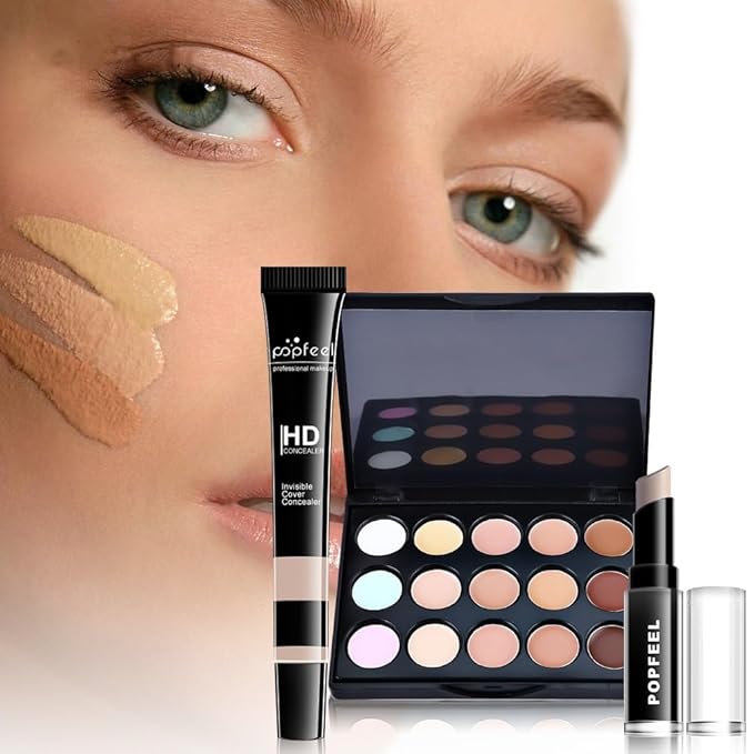 All in One Eyeshadow Palette Makeup Set, Makeup Kit with Earth Tone Eyeshadow Palette, Mascara, Concealer Palette, Lip Gloss,Travel Makeup Bundle Holiday Surprising Makeup Box for Women Girl-Velvo Beauty