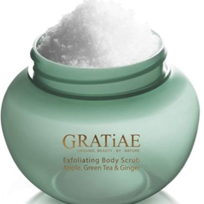 Gratiae Organic Exfoliating Salt Scrub Apple, Green Tea and Ginger 10.5 Fl oz-Velvo Beauty