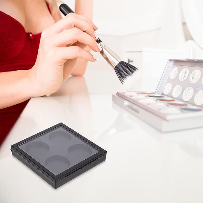 Metal Tray 5 Pcs Empty Magnetic Makeup Containers Eyeshadow Plates with 4Grids Cosmetics Storage Organizer for Eyeshadow Lipstick Blush Powder Pigment Makeup Pallet-Velvo Beauty