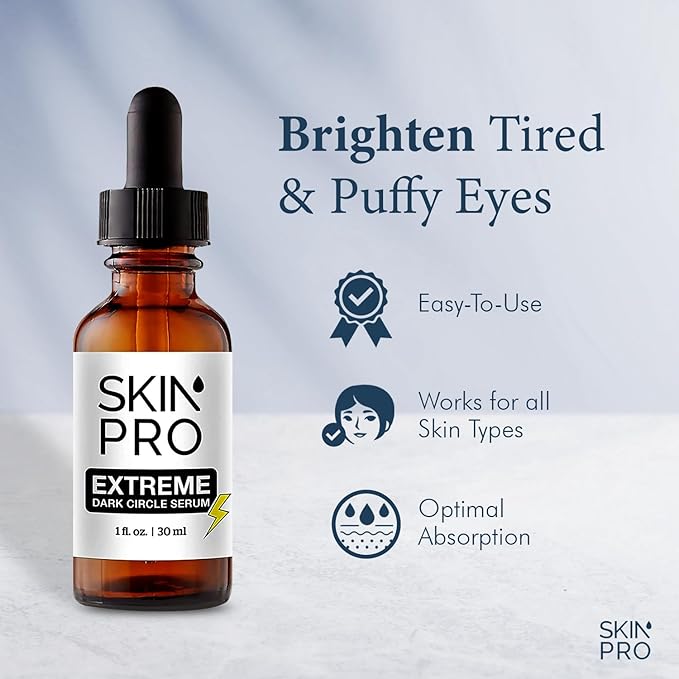 Extreme Dark Circle Serum - Under Eye Treatment for Dark Circles, Puffiness, Wrinkles & Fine Lines - Revitalizing, Anti-Aging & Eye Depuffer Serum for Eye Skin Care l 30 ml-Velvo Beauty
